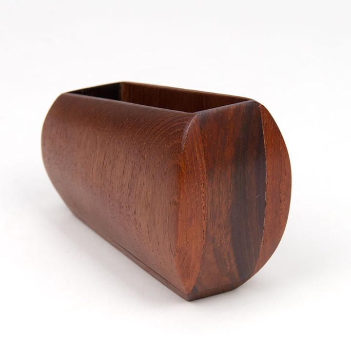 Mid-Century Deens visitekaarthouder in teak en palissander