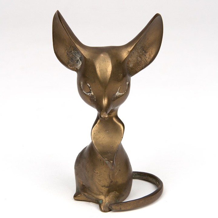 Mid-Century decoratief messing muisje