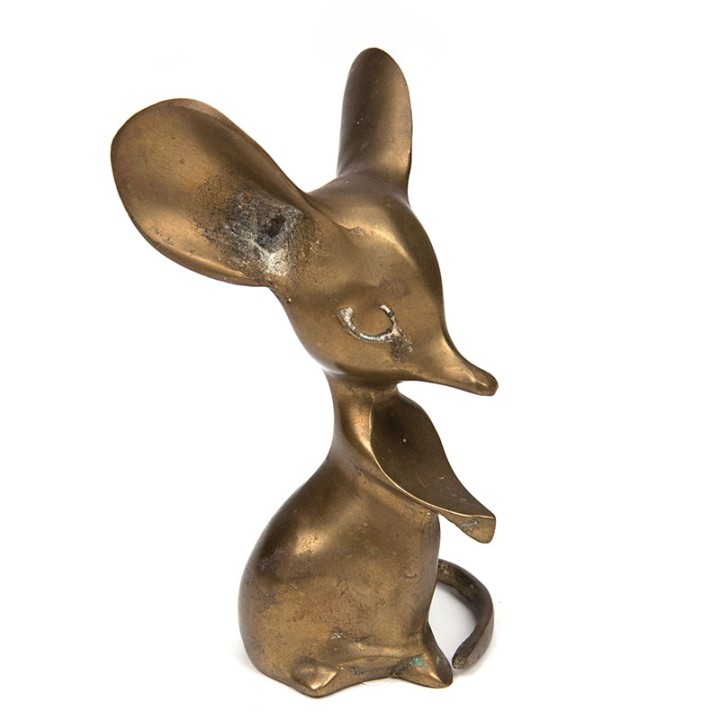 Mid-Century decorative brass mouse