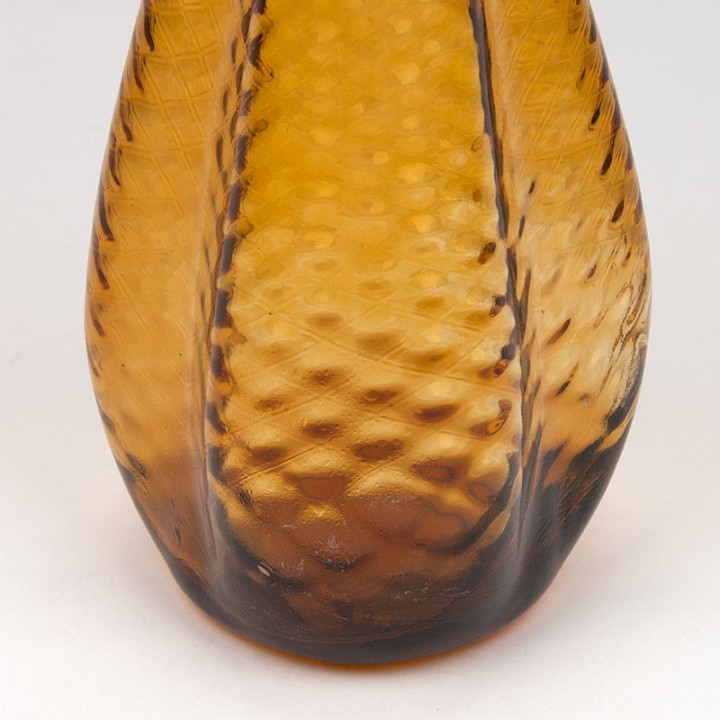 Amber glazen Mid-Century Empoli karaf/ fles
