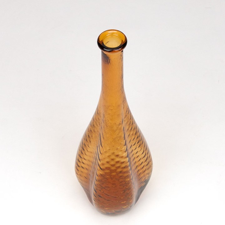 Amber glazen Mid-Century Empoli karaf/ fles