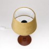 Danish teak Mid-Century table lamp with ochre-colored shade