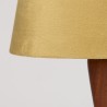 Danish teak Mid-Century table lamp with ochre-colored shade