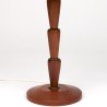 Danish teak Mid-Century table lamp with ochre-colored shade