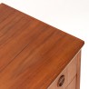 Mid-Century teak chest of drawers with a curved front