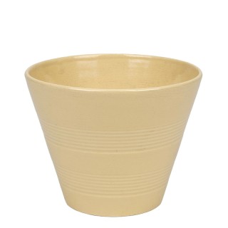 Yellow vintage flower pot from the Erica ceramics factory