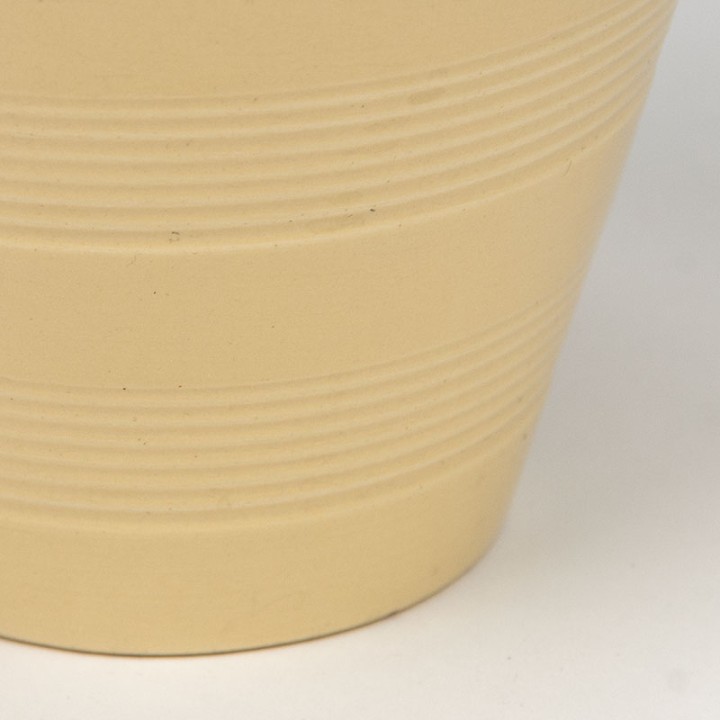 Yellow vintage flower pot from the Erica ceramics factory