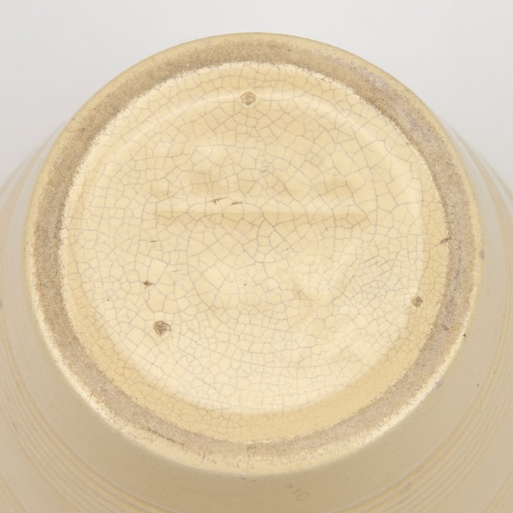 Yellow vintage flower pot from the Erica ceramics factory