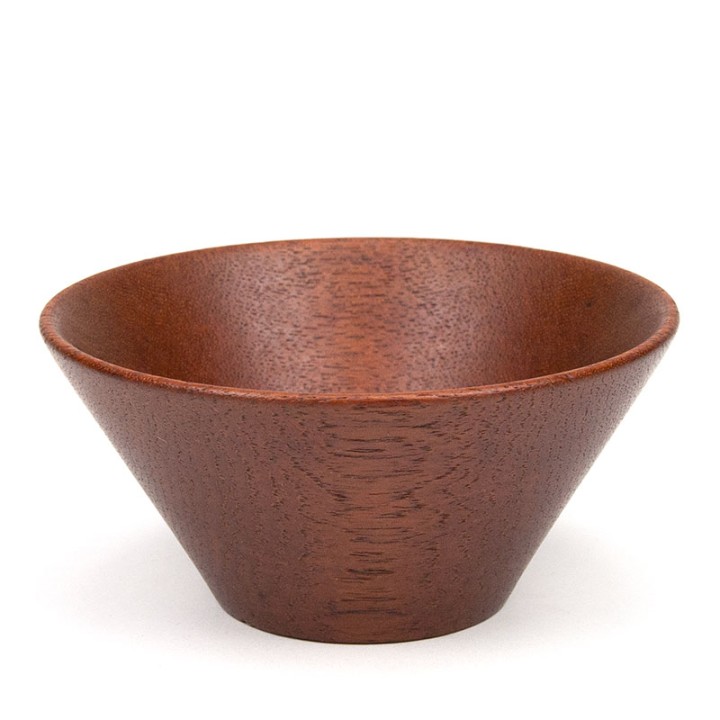 Klein vintage teakhouten schaaltje jaren zestig