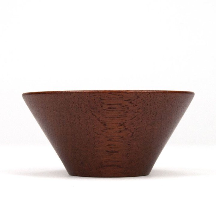 Klein vintage teakhouten schaaltje jaren zestig
