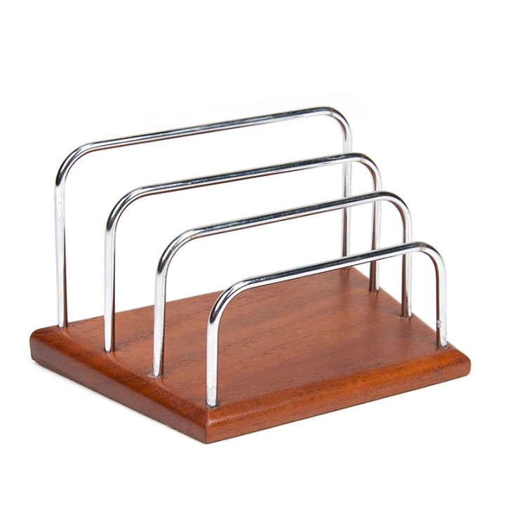 Teakhouten Mid-Century Deense brievenhouder