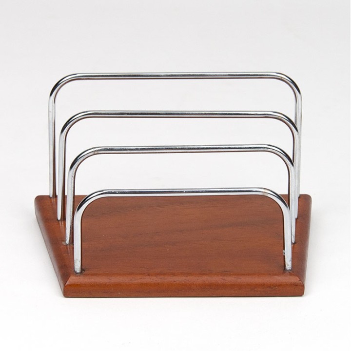 Teakhouten Mid-Century Deense brievenhouder