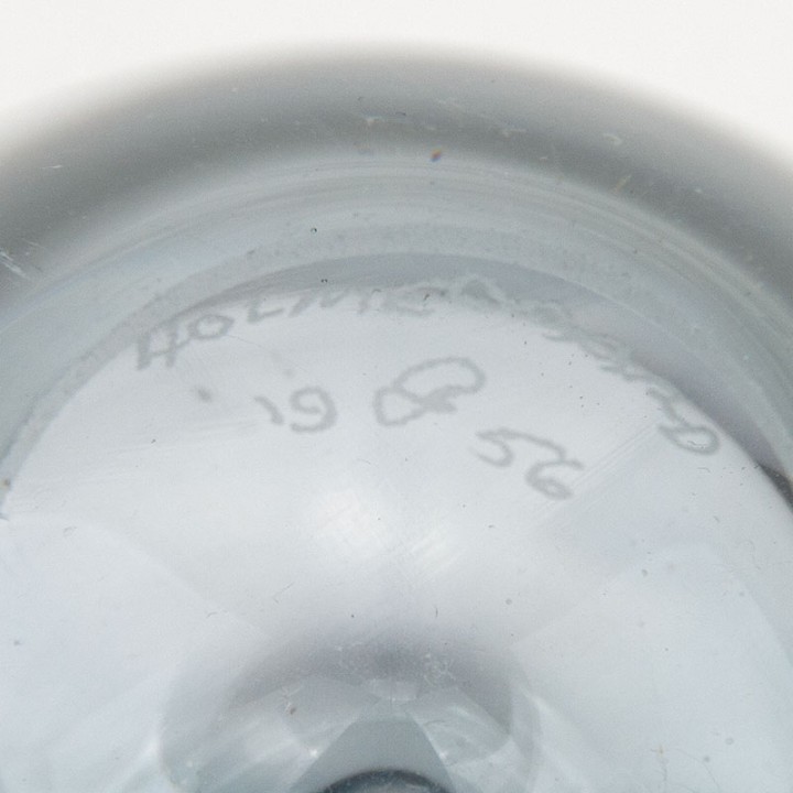 Holmegaard small vintage glass Rondo vase model 19856