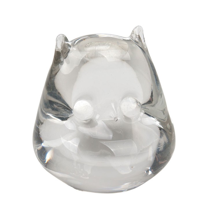 Swedish vintage paperweight by FM Konstglas in the shape of an
