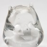 Swedish vintage paperweight by FM Konstglas in the shape of an