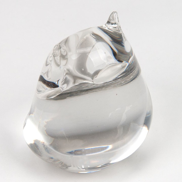 Swedish vintage paperweight by FM Konstglas in the shape of an