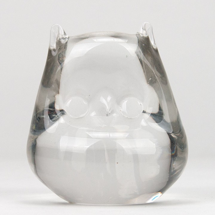 Swedish vintage paperweight by FM Konstglas in the shape of an