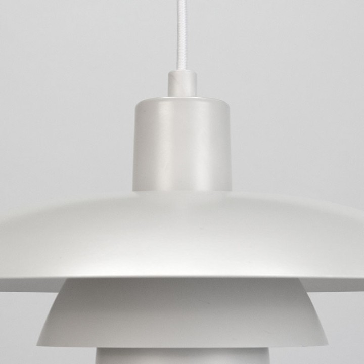 White vintage model PH 4/3 pendant lamp with diffuser
