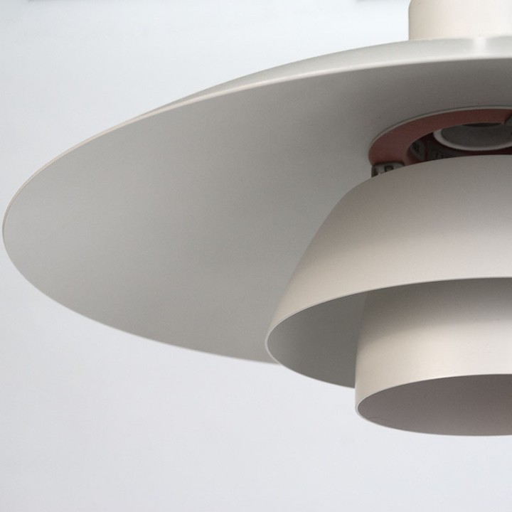 White vintage model PH 4/3 pendant lamp with diffuser