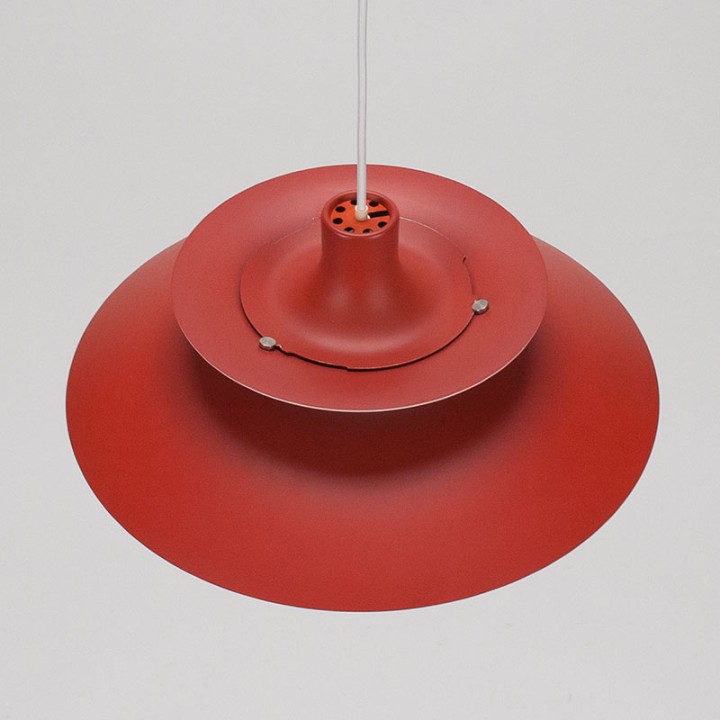 Red early Mid-Century model PH 5 by Poul Henningsen