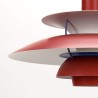 Rood vroeg Mid-Century model PH 5 van Poul Henningsen