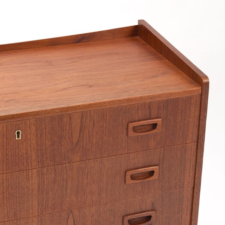 Wide chest of drawers Danish Mid-Century vintage model