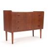 Wide chest of drawers Danish Mid-Century vintage model