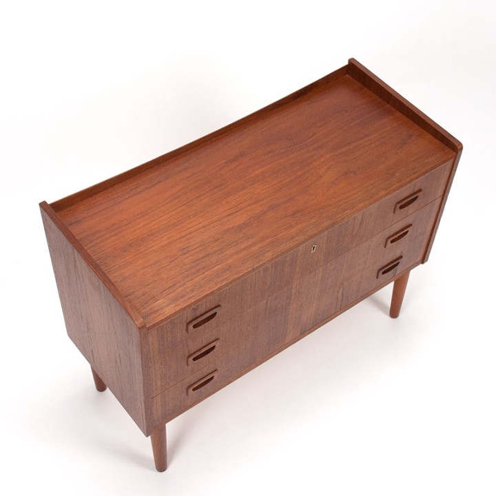 Wide chest of drawers Danish Mid-Century vintage model