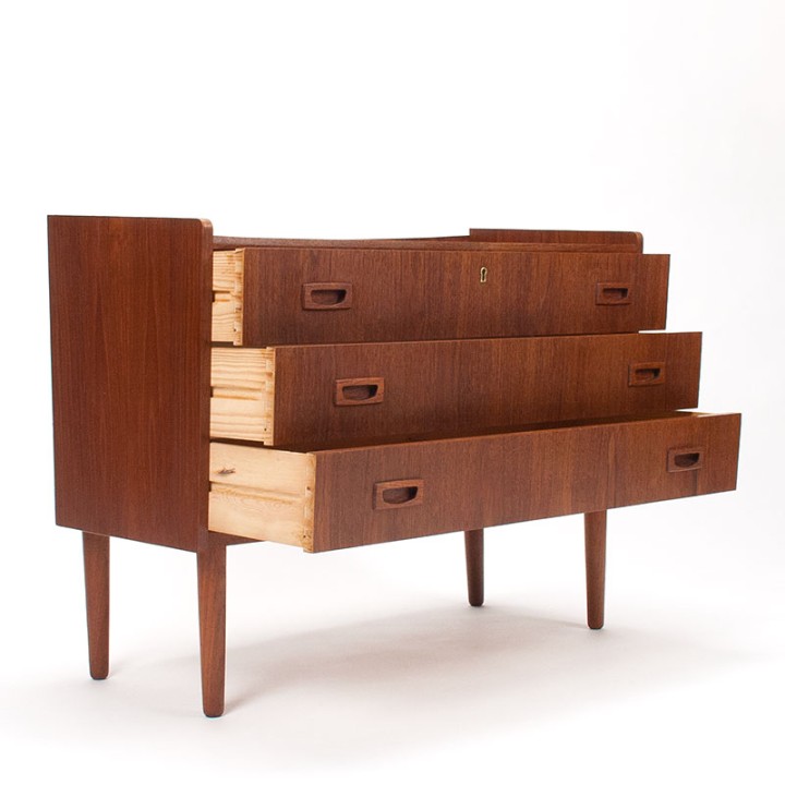 Brede ladekast Deens Mid-Century vintage model