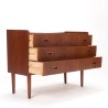 Wide chest of drawers Danish Mid-Century vintage model