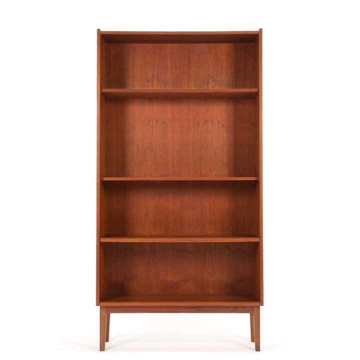 Teakhouten Deense Mid-Century vintage boekenkast