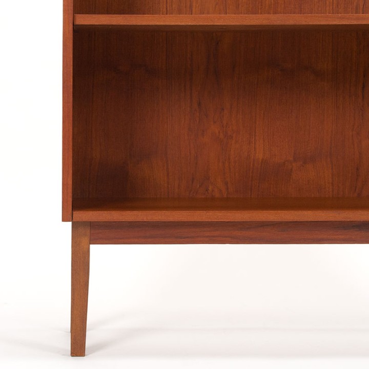 Teakhouten Deense Mid-Century vintage boekenkast