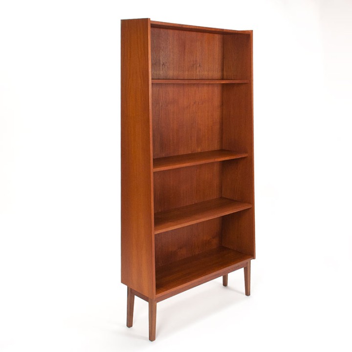 Teakhouten Deense Mid-Century vintage boekenkast