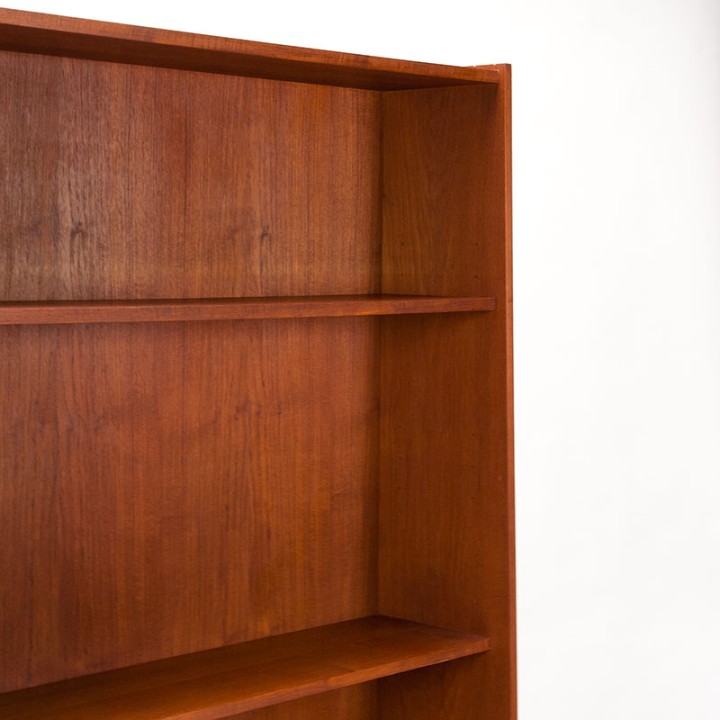 Teakhouten Deense Mid-Century vintage boekenkast