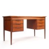 Danish Mid-Century desk in teak with double drawer unit