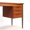 Danish Mid-Century desk in teak with double drawer unit