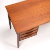 Danish Mid-Century desk in teak with double drawer unit