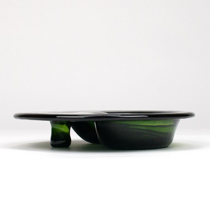 Ikebana vintage glazen schaal van Holmegaard