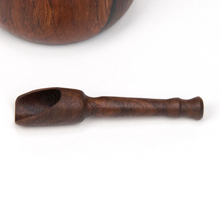 Mid-Century Danish mini saltcellar with scoop in rosewood