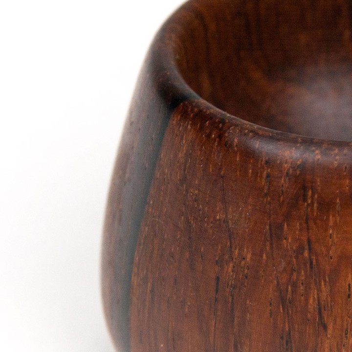 Mid-Century Danish mini saltcellar with scoop in rosewood