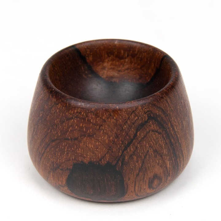 Mid-Century Danish mini saltcellar with scoop in rosewood