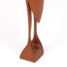 Mid-Century sculptuur in teak van een reiger