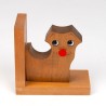 Vintage wooden set of 2 dog-shaped bookends
