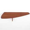 Danish teak organically shaped vintage small wall shelf