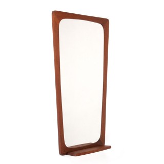 Deense vintage Mid-Century spiegel met klein plankje