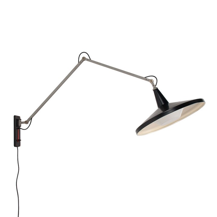 Mid-century Panama wandlamp ontwerp Wim Rietveld voor Gispen