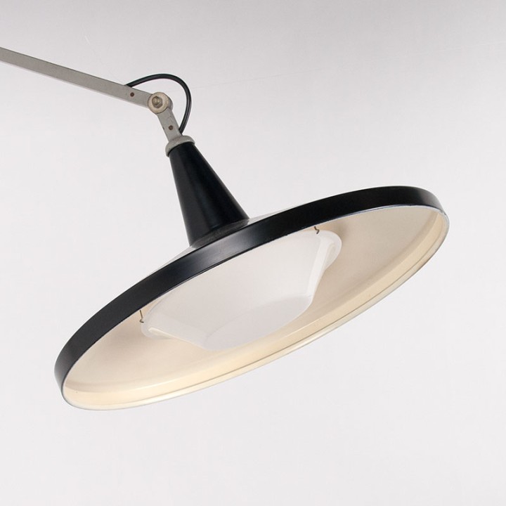 Mid-century Panama wandlamp ontwerp Wim Rietveld voor Gispen
