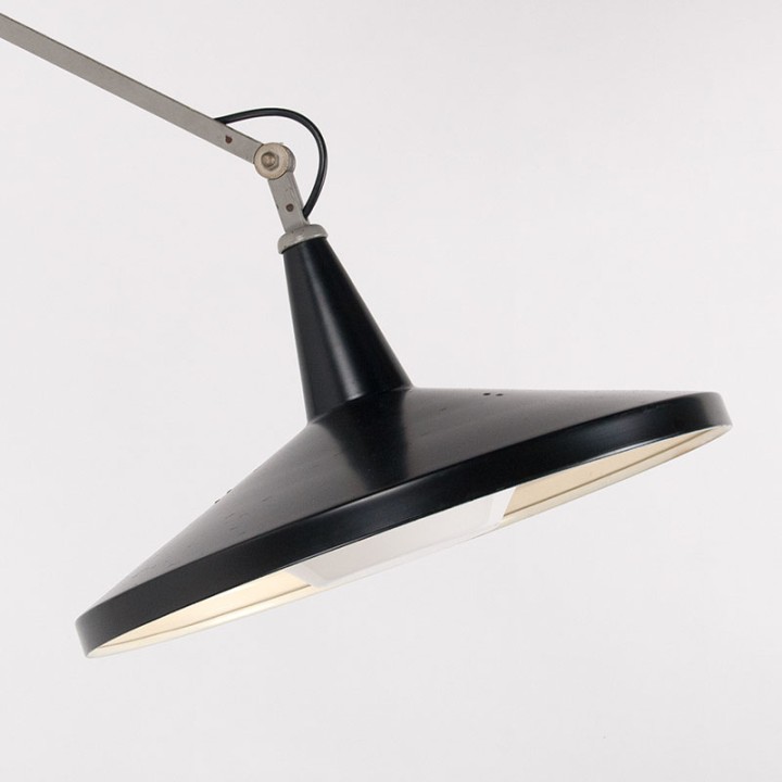 Mid-century Panama wandlamp ontwerp Wim Rietveld voor Gispen