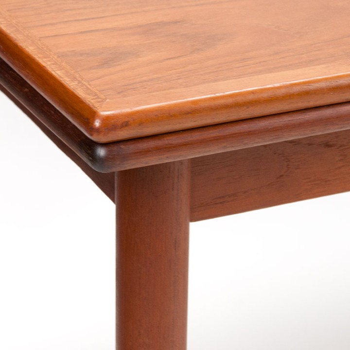 Deense uitschuifbare teakhouten Mid-Century eettafel
