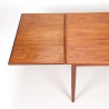 Deense uitschuifbare teakhouten Mid-Century eettafel